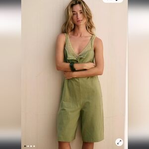 Free People Taro Romper in Green Eyes